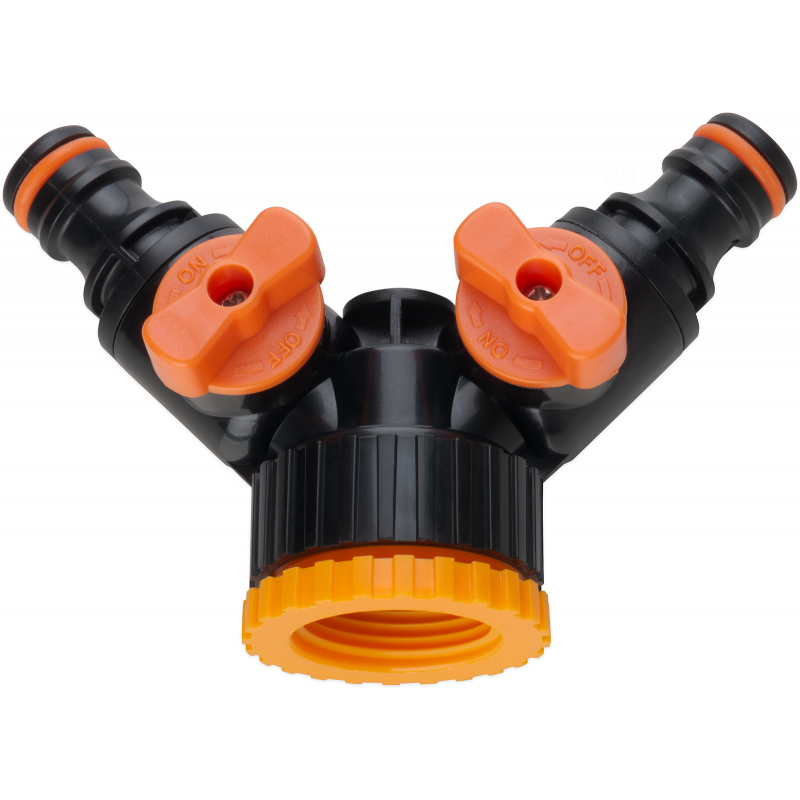 Adaptér 2 vývody 3/4"-1" Black