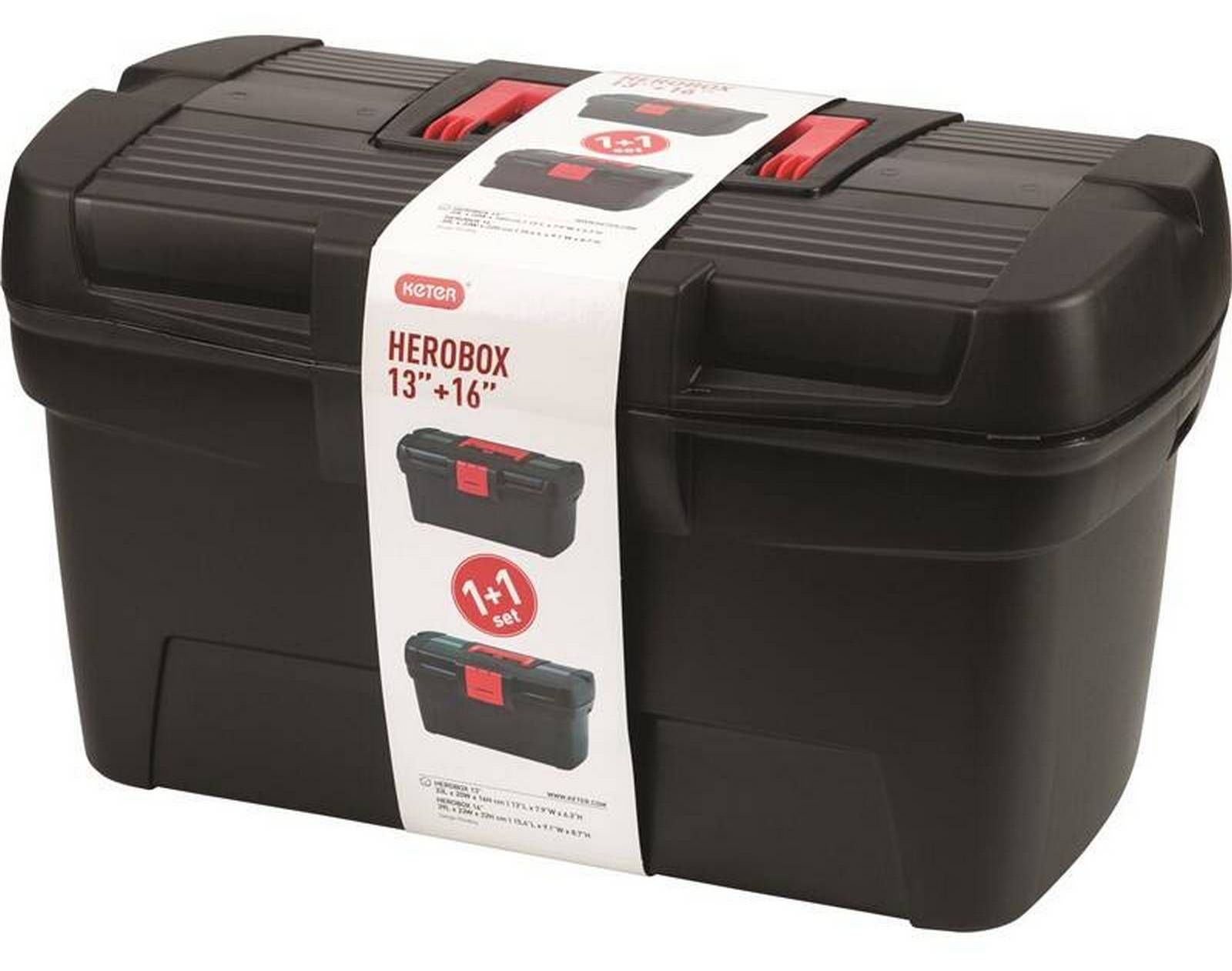 Sada 2 kufrů na nářadí CURVER HEROBOX 16 + 13