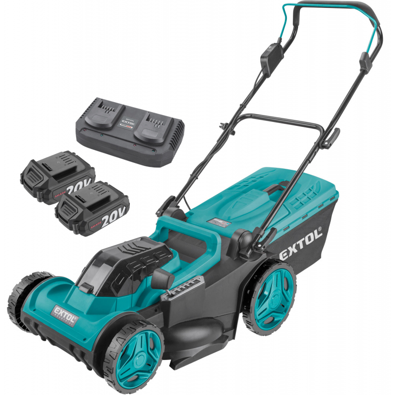 Sekačka 43cm AKU 2x2Ah bezuhlíková Extol Industrial Share 20V