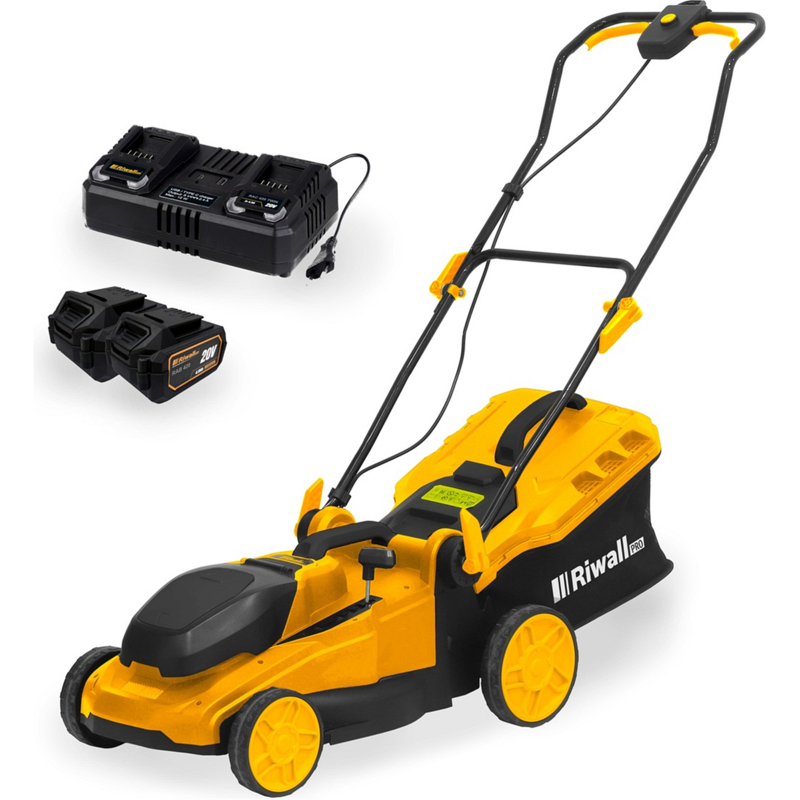 Sekačka 40cm AKU 2x4Ah Riwall Pro RALM 4020i set