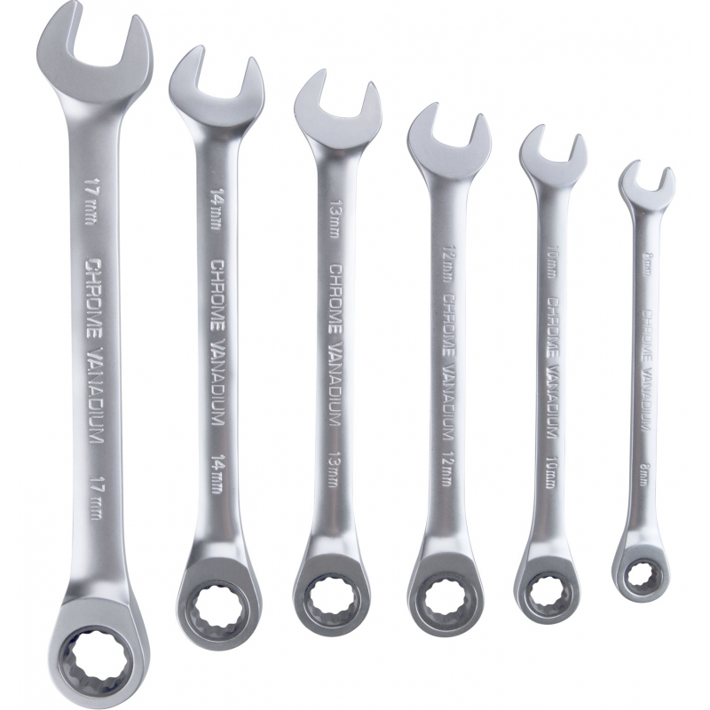 Klíče ráčnové 12ks CrV/CrMo 6-22mm TOTAL Premium THT102RK566