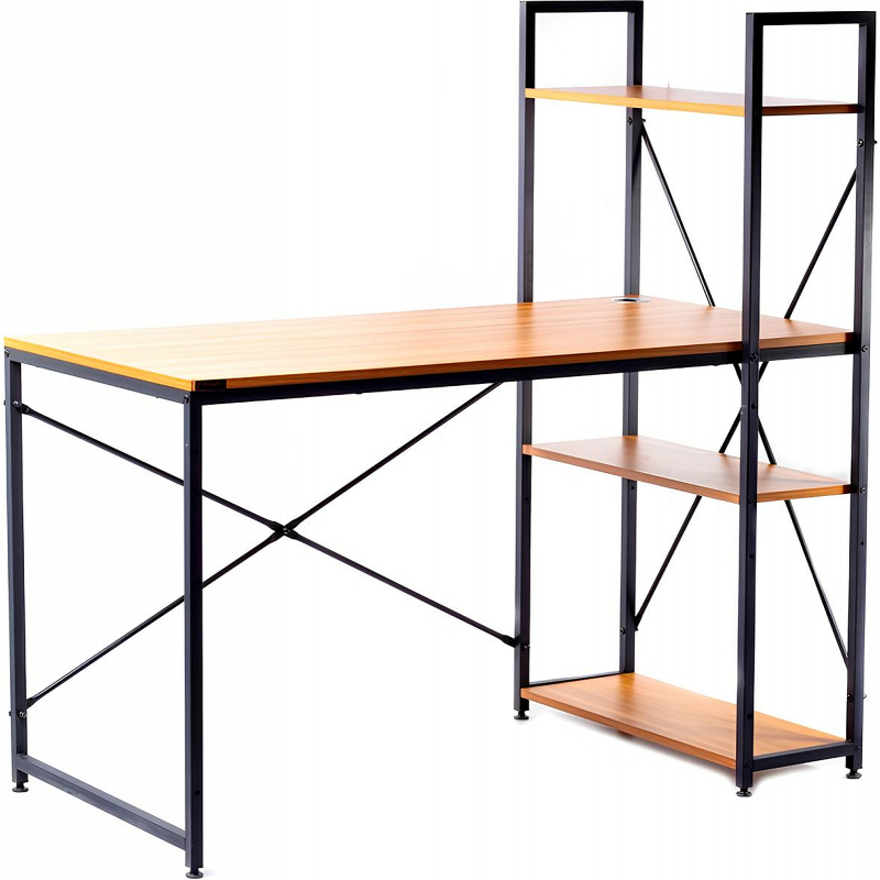 Kancelářský stůl s policemi 120×60cm,nosnost 120kg Riwall Home