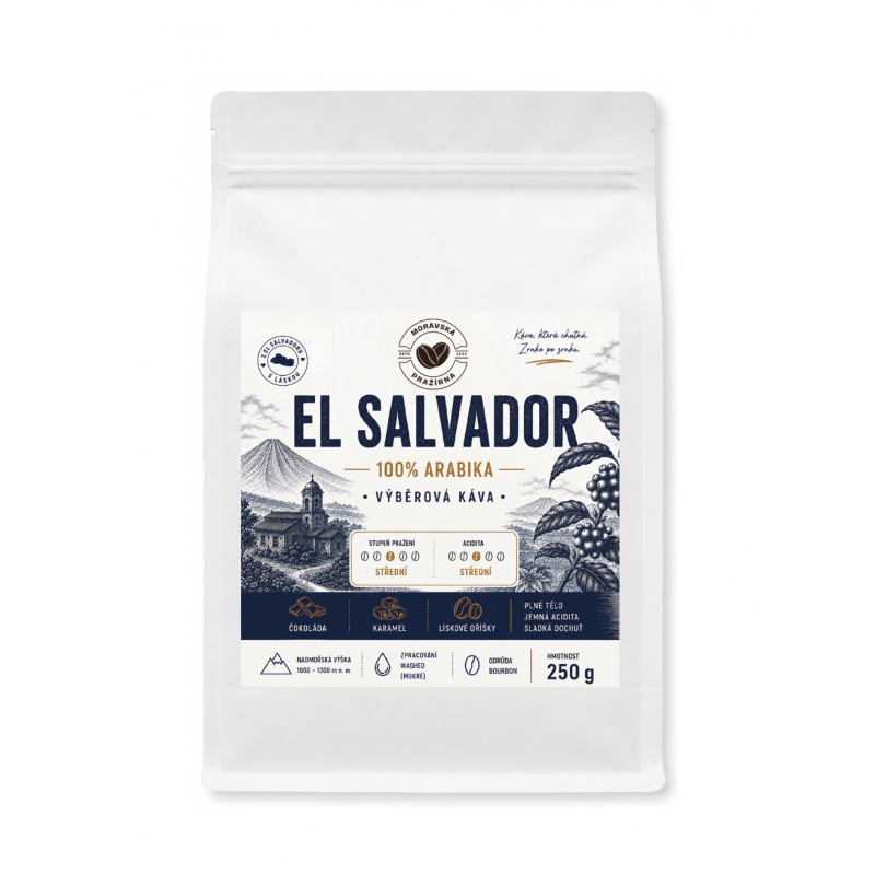 Káva EL SALVADOR 100% Arabika zrnková 250 g