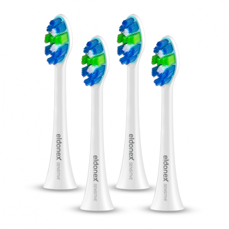 4x kartáček náhradní ELDONEX ETB-0002-WH SENSITIVE bílé