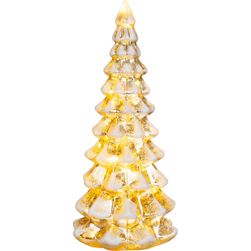 Vánoční dekorace MagicHome Stromeček, 15xLED teplá bílá, 2xAA, IP20, 14x34 cm