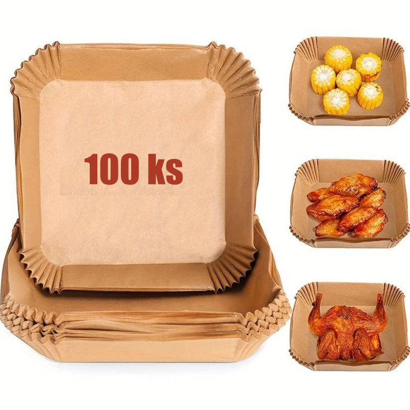 100x pe�ic� pap�r 20 x 20cm do horkovzdu�n� frit�zy