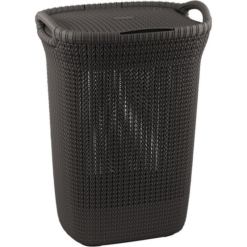 Koš na špinavé prádlo Curver KNIT 57l šedohnědý 03676-X59