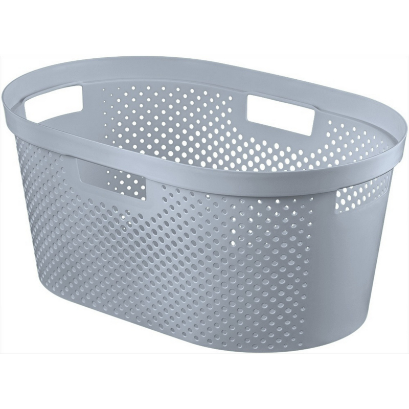 Koš na čisté prádlo Curver INFINITY DOTS 39l šedý