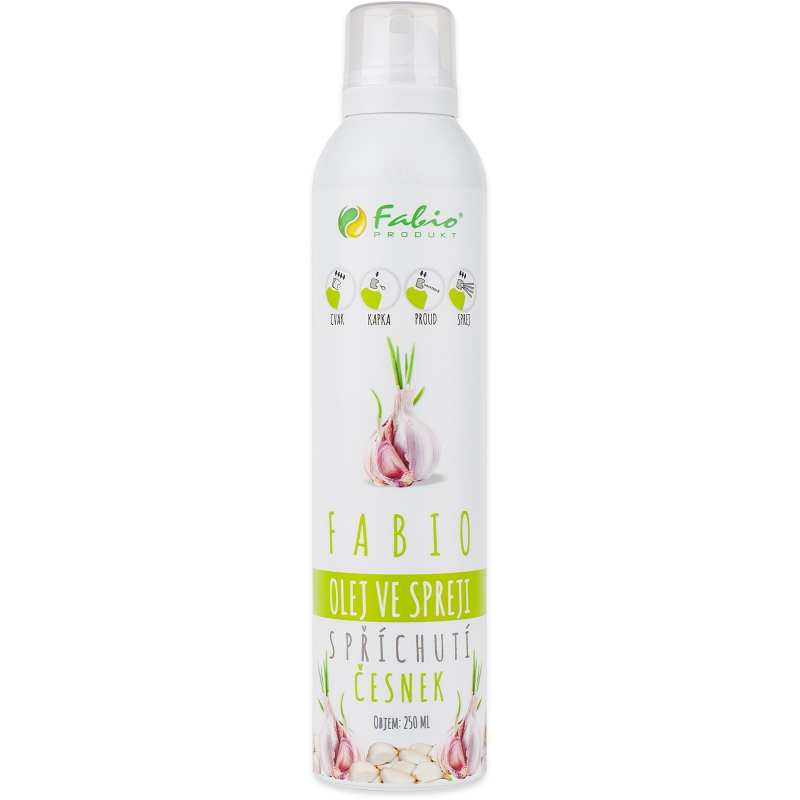 Olej Fabio ve spreji ochucený - ČESNEK 250 ml