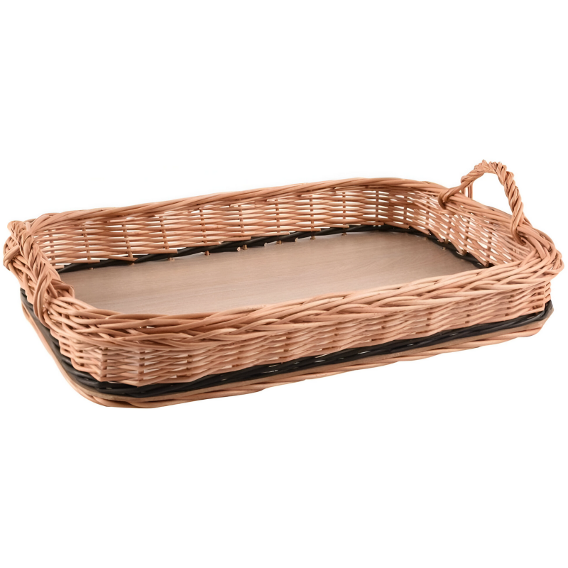 Tác servírovací proutěný s uchy 46 x 31 cm