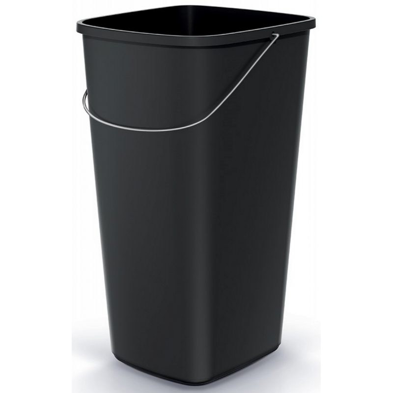Koš odpadkový COMPACTA Q BASIC recyklovaný černý, objem 25l