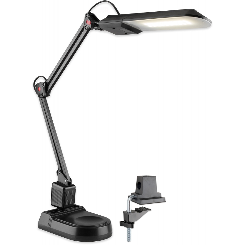 Lampa stolní 630lm/75cm podstavec i úchyt ADEPT LED černá