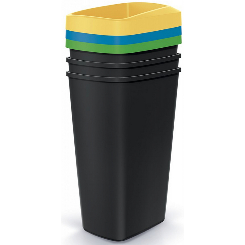Koš odpadkový COMPACTA Q SET na tříděný odpad 3x45l