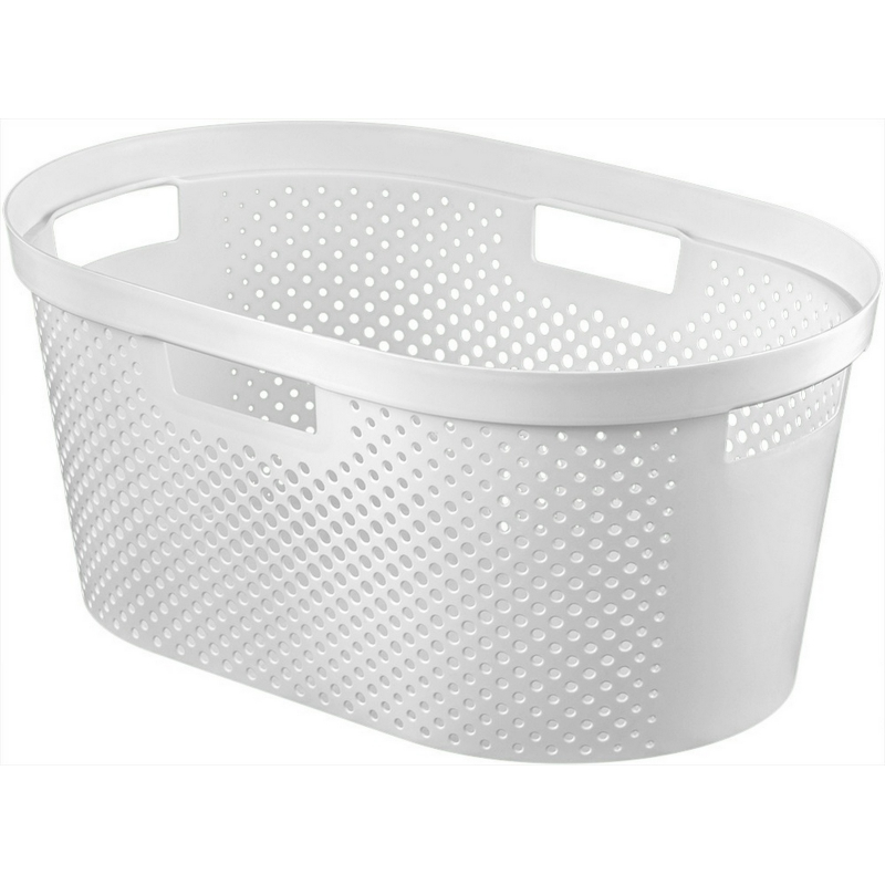 Ko� na �ist� pr�dlo Curver INFINITY DOTS 39l b�l� 