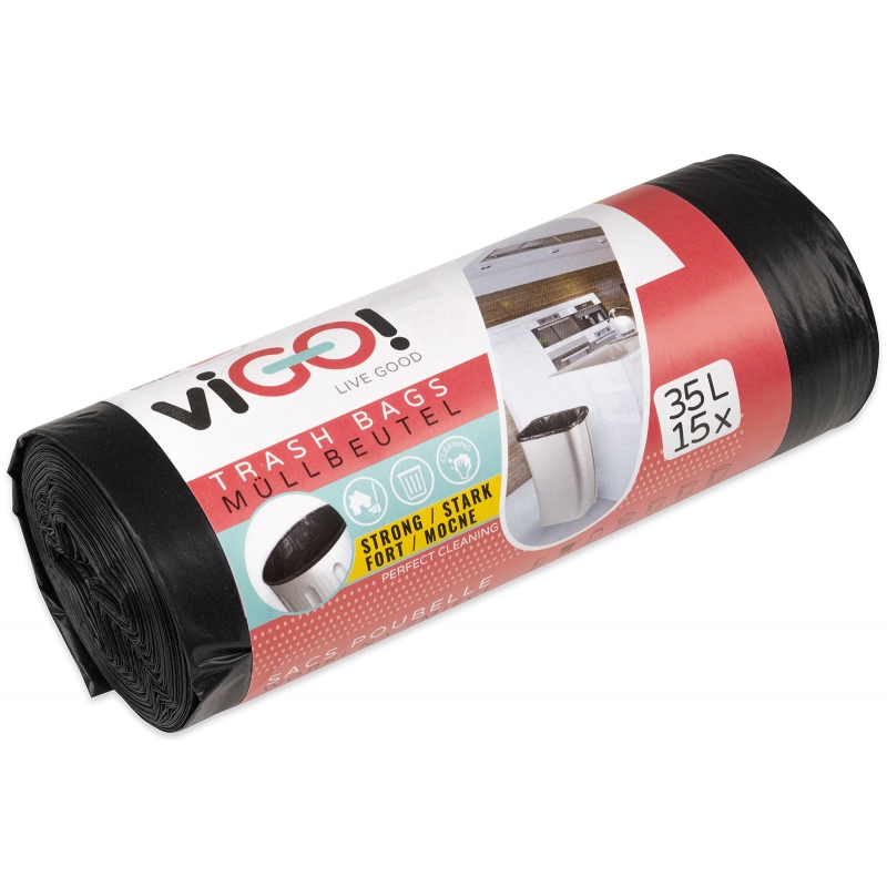 15x pytle na odpad viGO 50x60cm, 35l, 50x60cm, 22µm