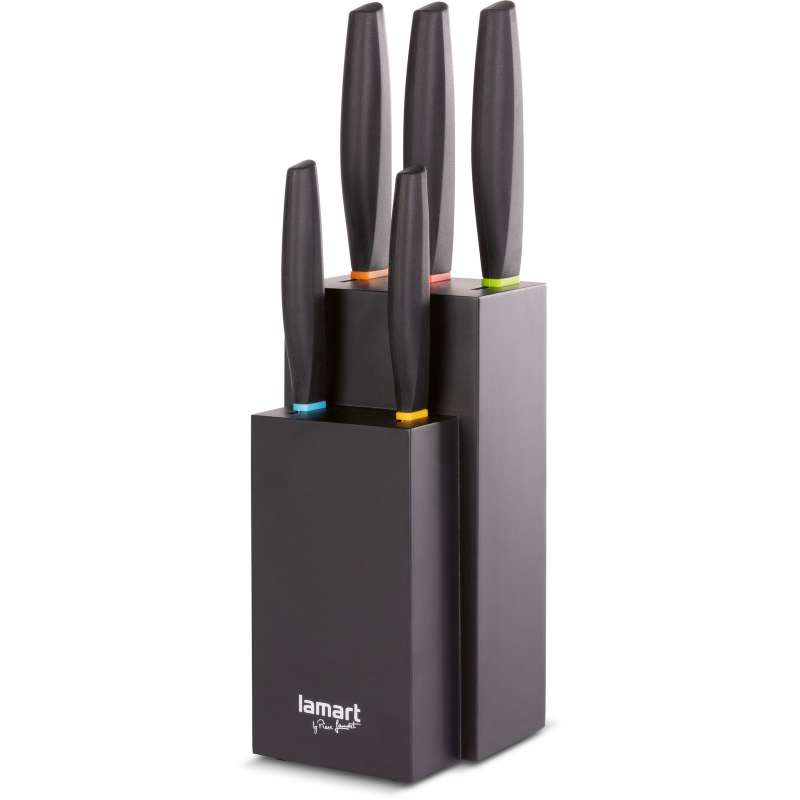 Lamart LT2158 set nožů v bloku COLOR 5 ks
