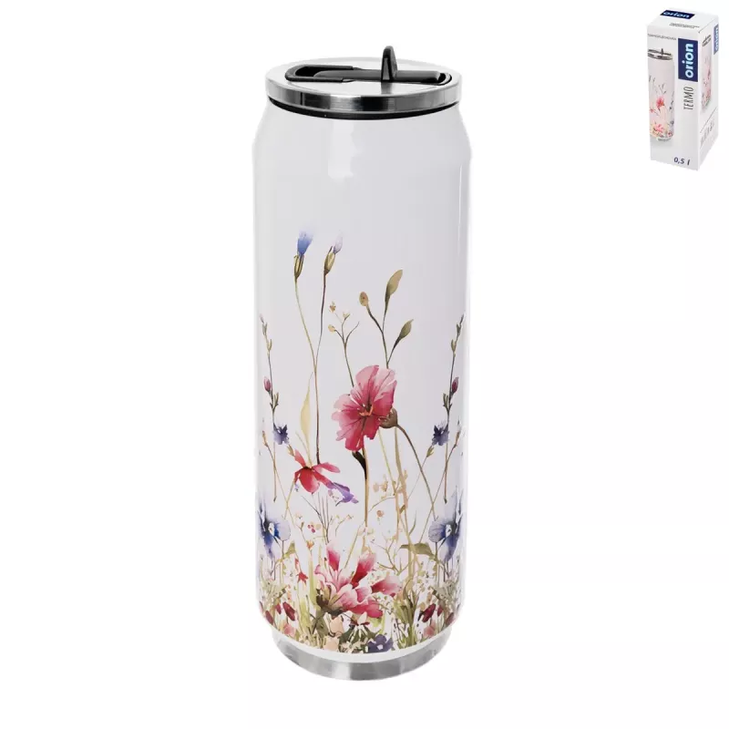 Termoska plechovka KVÍTÍ 0,5l