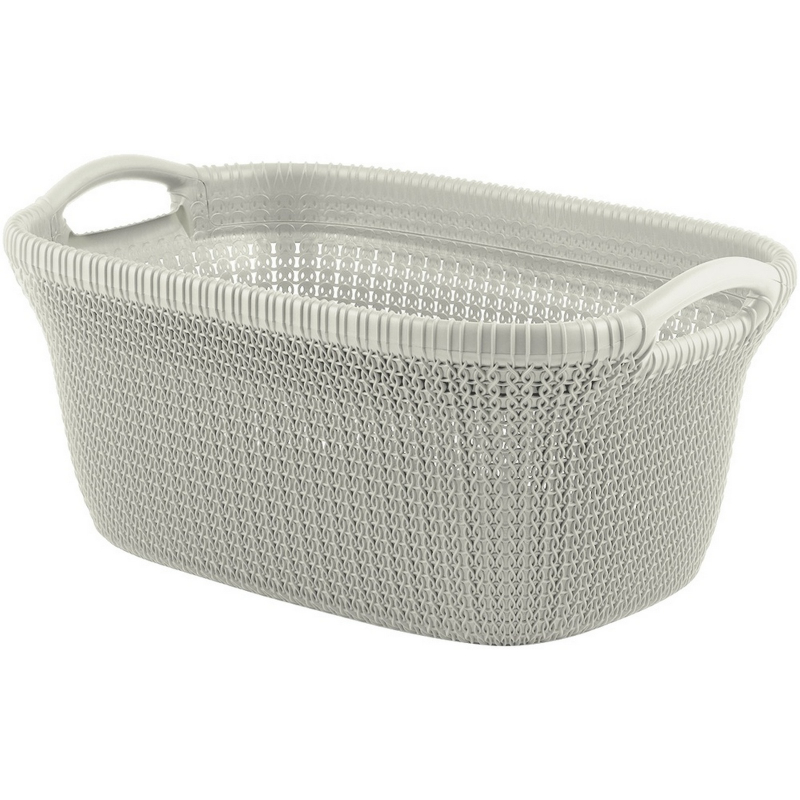 Koš na čisté prádlo Curver KNIT 40l krémový