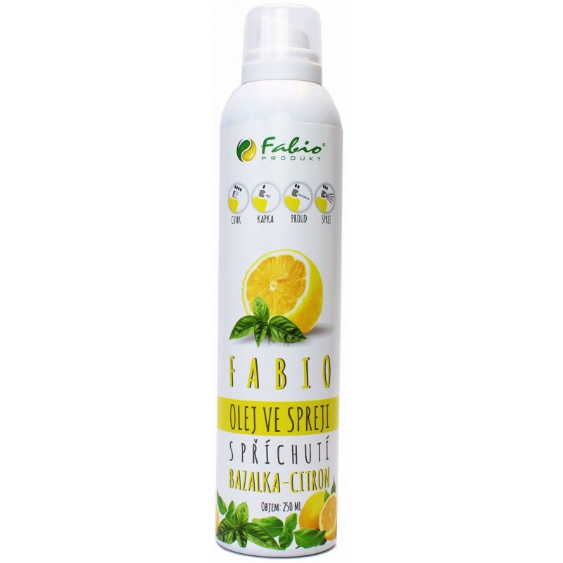 Olej Fabio ve spreji ochucený - BAZALKA - CITRON 250 ml