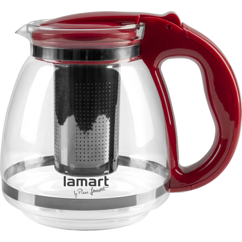 Lamart VERRE konvice čajová červená 1,5l LT7074