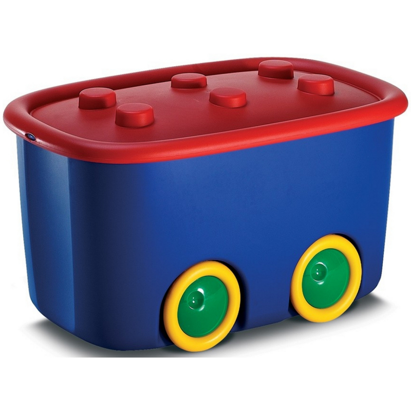 Box s kolečky Kis Funny Box 46 l červená/modrá