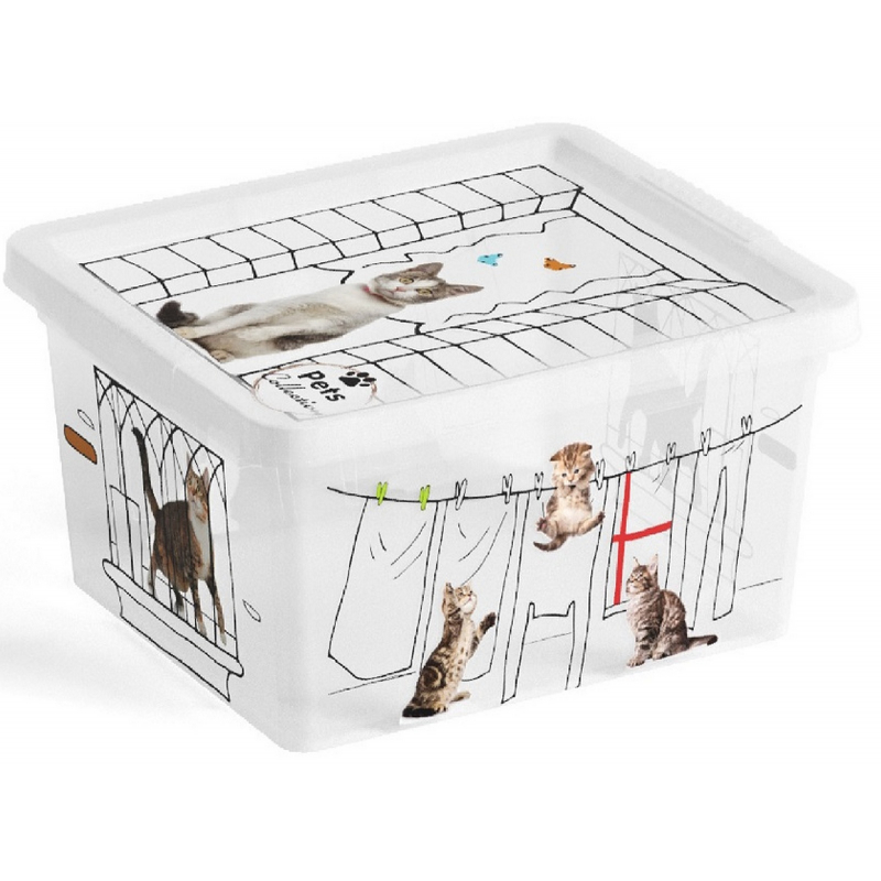 Box úložný C-Box XXS 2l 19,5 x 16, x 9,5 cm Cats