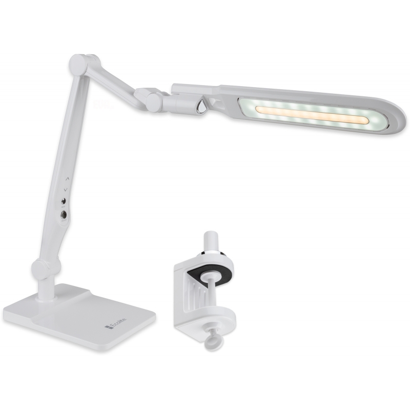 Lampa stolní 600lm podstavec i úchyt, 10W LED MATRIX bílá