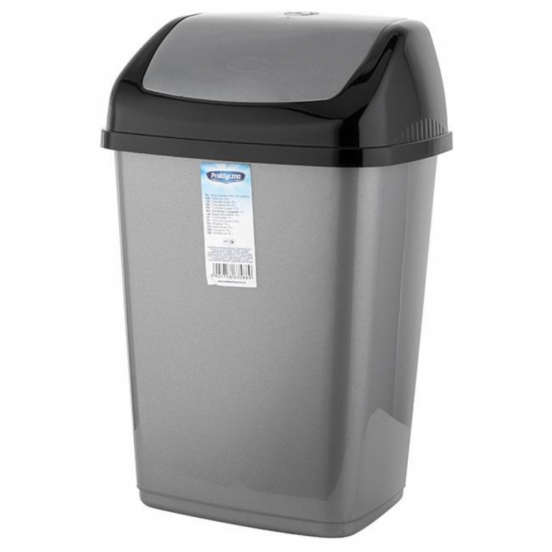 Koš odpadkový SLIM 10 l šedý