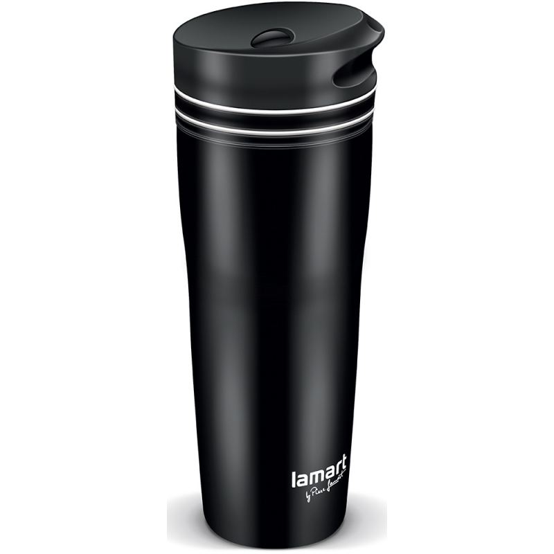 Termohrnek Lamart MANQ černý/bílý 360 ml LT4049