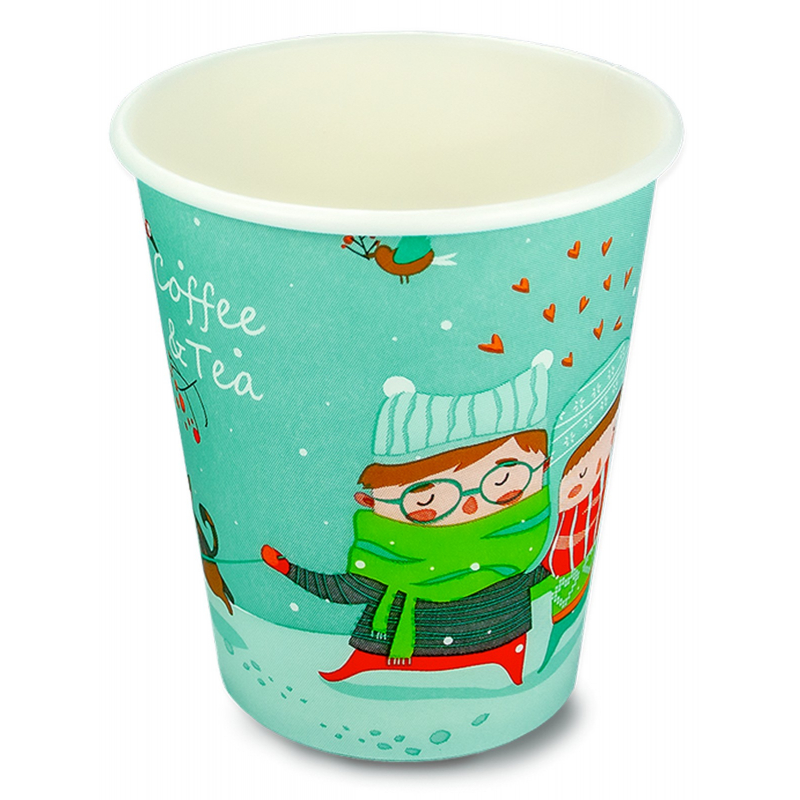50x kelímek papírový zimní motiv 200ml