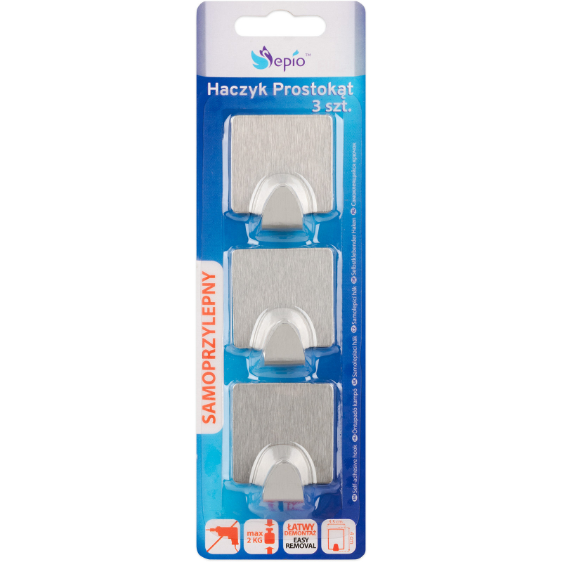 3x h��ek samolep�c� nerez hranat�