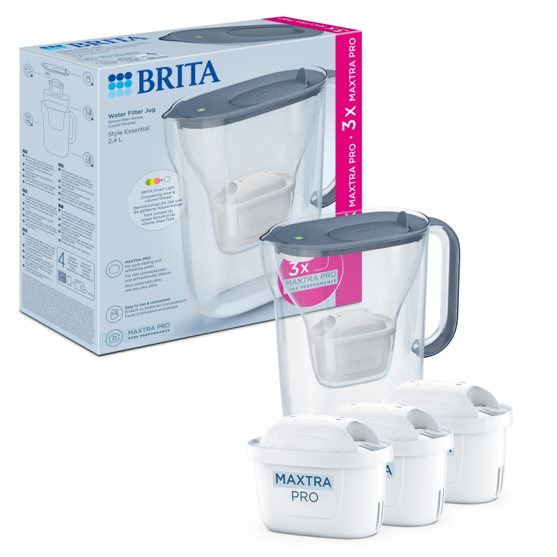 BRITA Style Essential 2,4l šedomodrá se 3 filtry