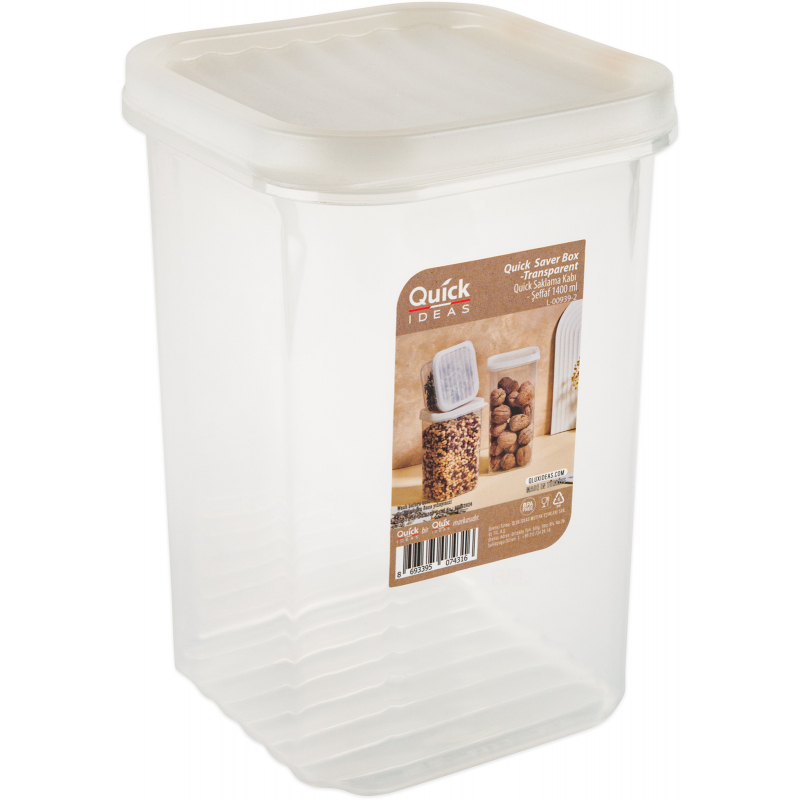 Dóza plastová střední transparentní 1250ml