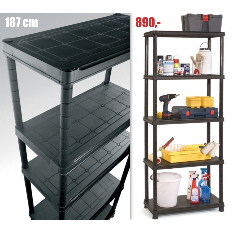 Reg�l policov� plastov� KIS 187 x 80 x 40 cm