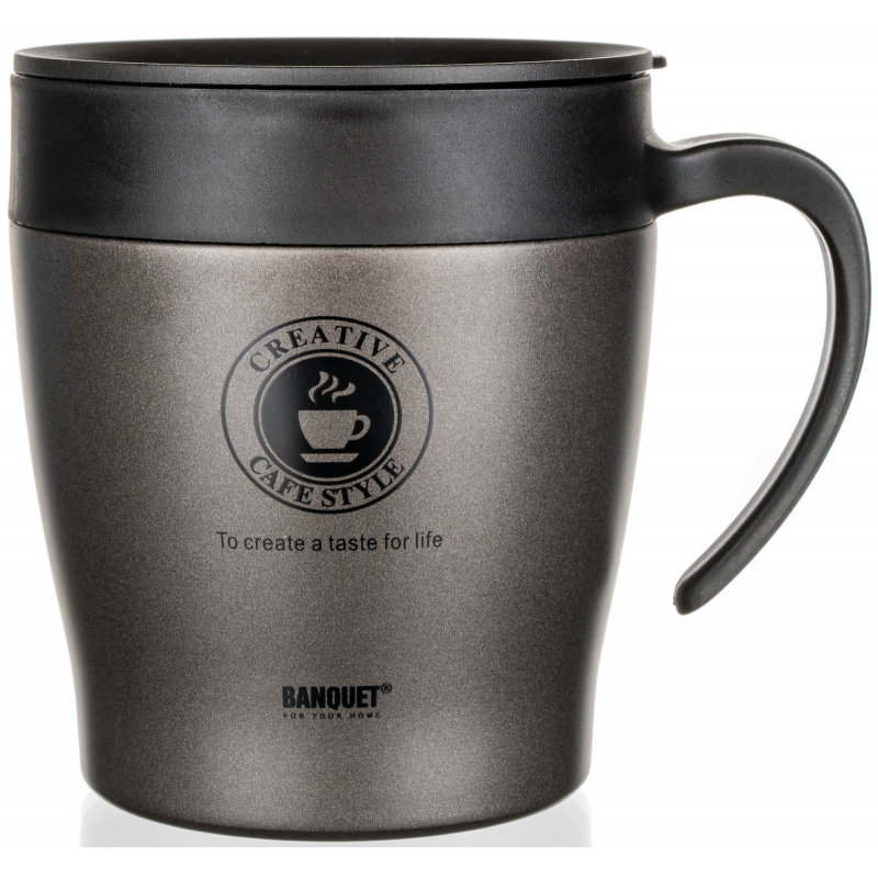Termohrnek Banquet TAZZA 330 ml, antracit