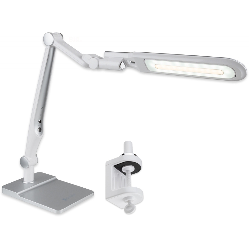 Lampa stoln� 600lm podstavec i �chyt, 10W LED MATRIX b�lost��brn�