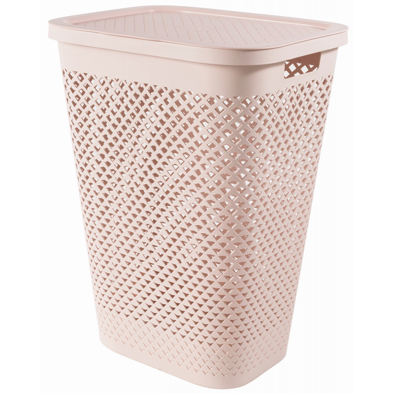 Koš na špinavé prádlo Curver PURE 55l Pink clay