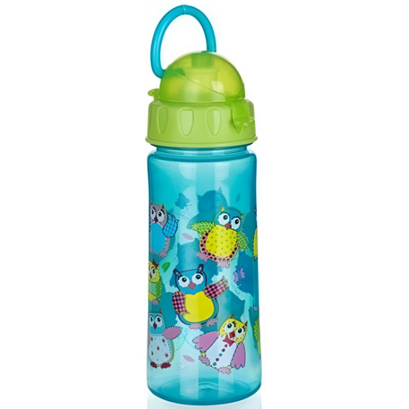 Láhev plastová Banquet sovičky 500 ml - zelená