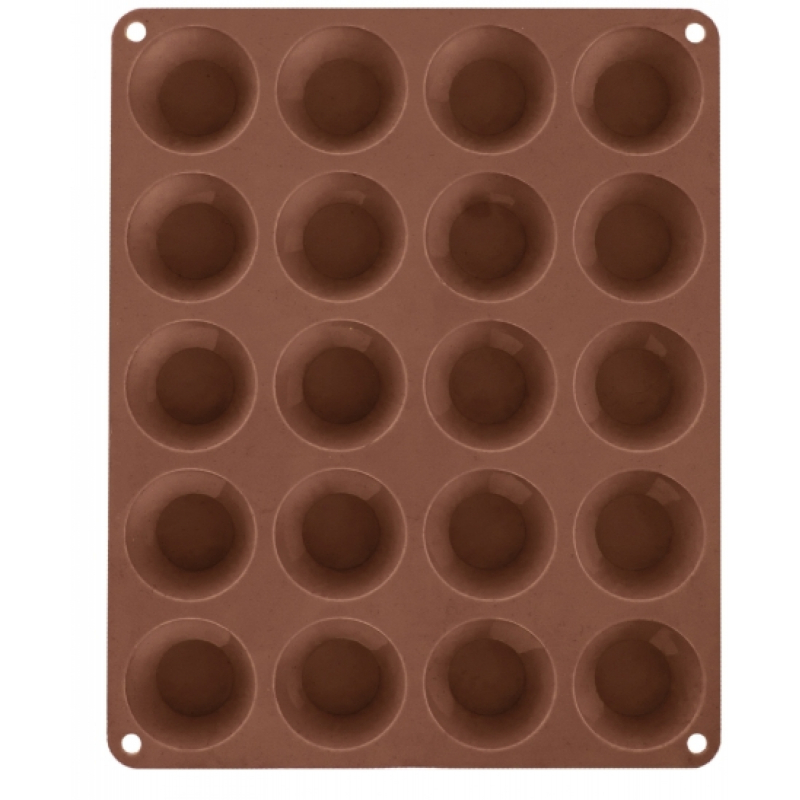 Forma silikonová hnědá na muffiny 20 ks
