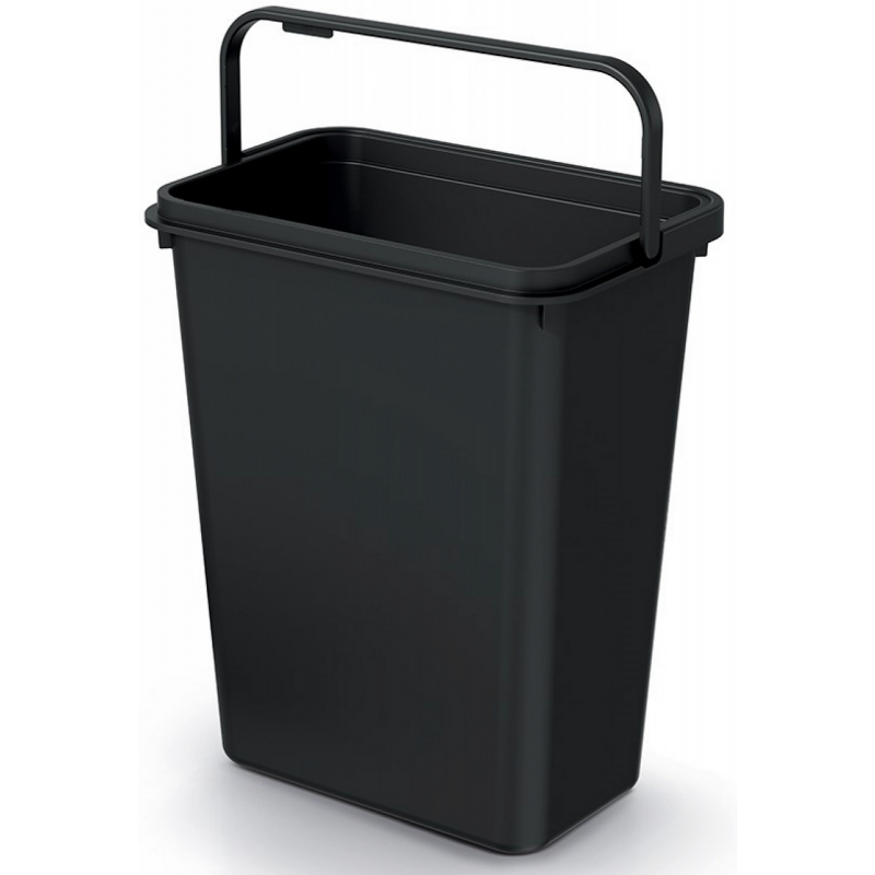 Koš odpadkový SYSTEMA BASIC recyklovaný černý, objem 10l