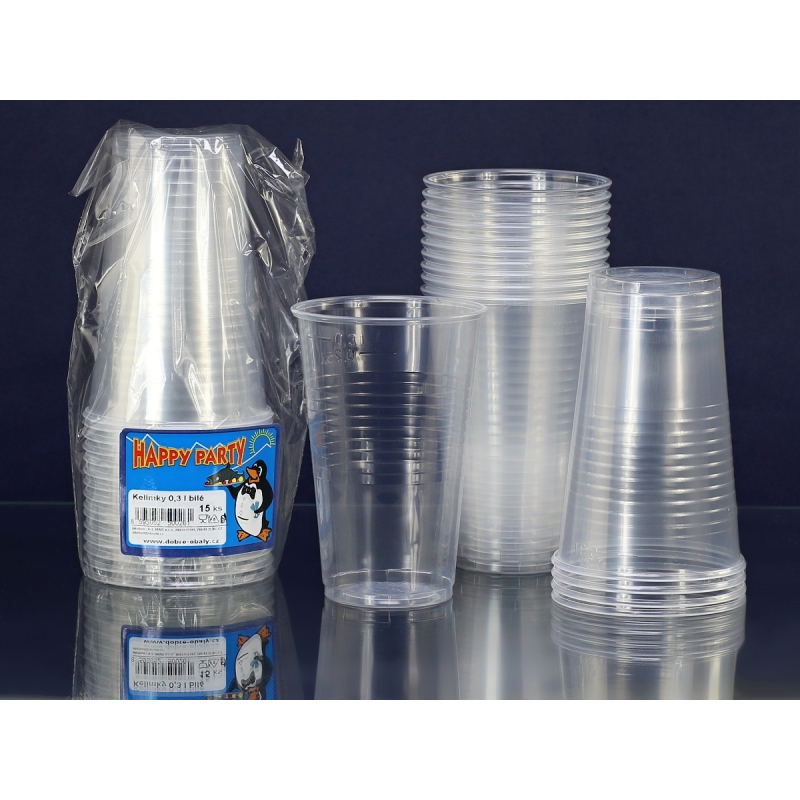 15x kel�mek plastov� PARTY 0,3l �ir�