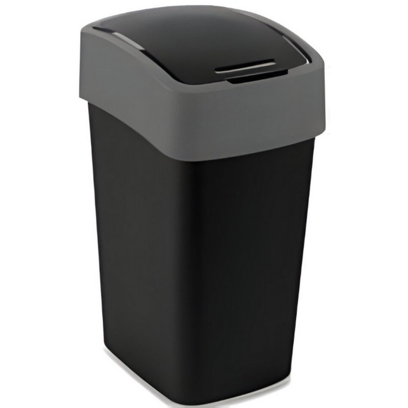 Koš odpadkový Curver FLIPBIN 25l šedý/černý