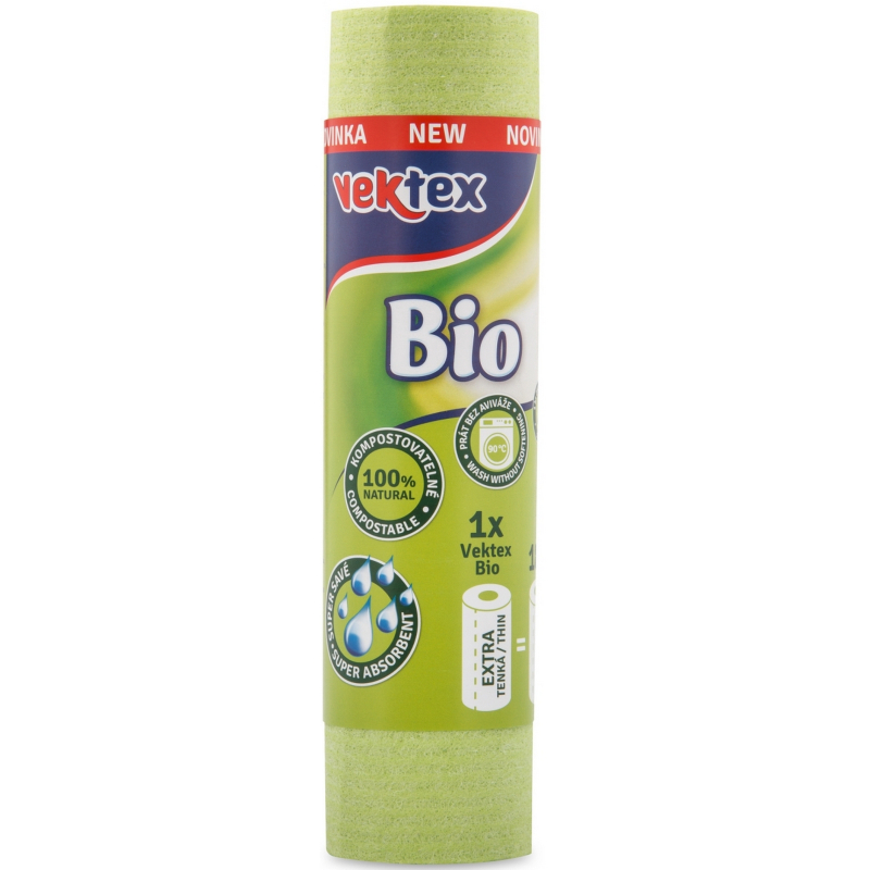Utěrka houbová extra tenká Vektex BIO v roli 12 ks