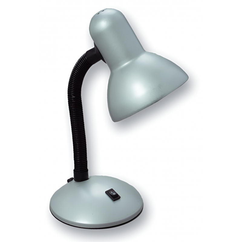 Lampa stolní E27 Bond L077 šedostříbrná