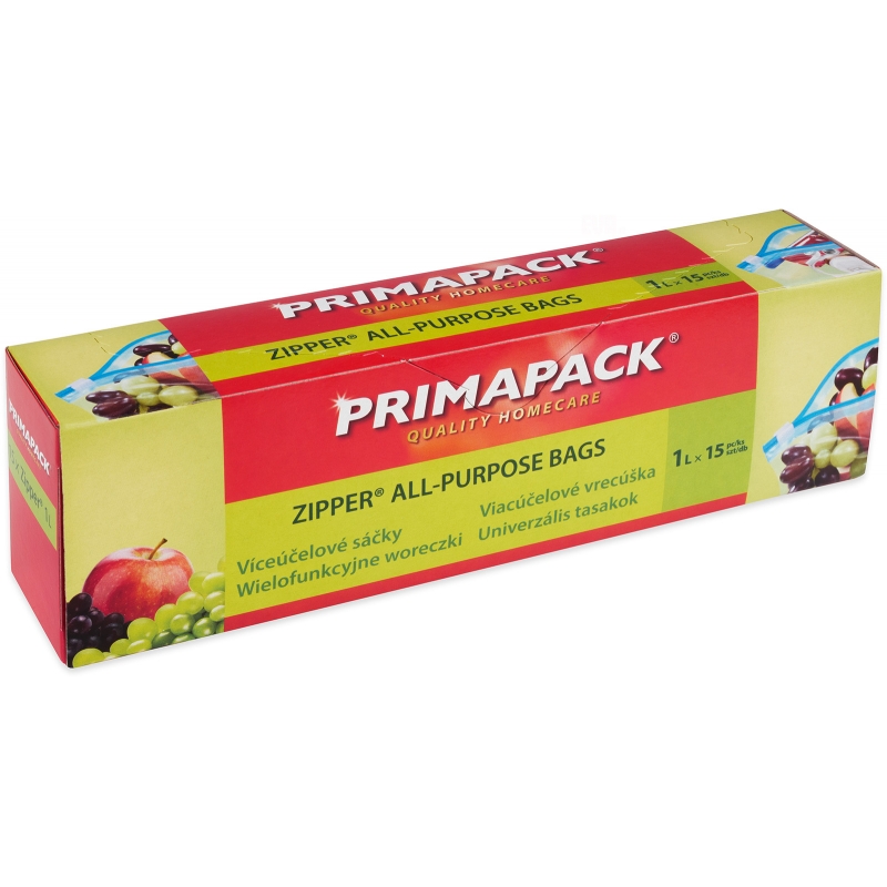 15x s��ky zipov� PrimaPack Zipper� s jezdcem 1l, 68�m