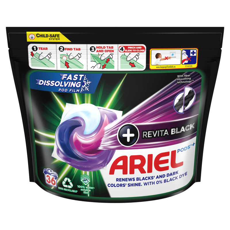 ARIEL + Revita Black gelové kapsle 36 ks