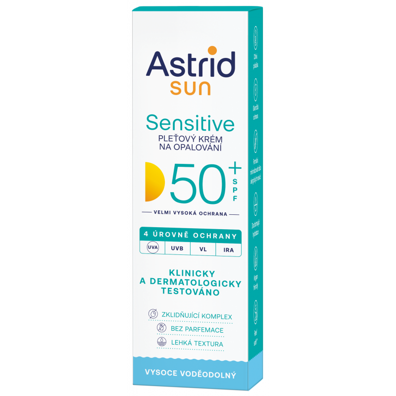 ASTRID SUN Sensitive pleťový krém na opalování OF50+ 50 ml
