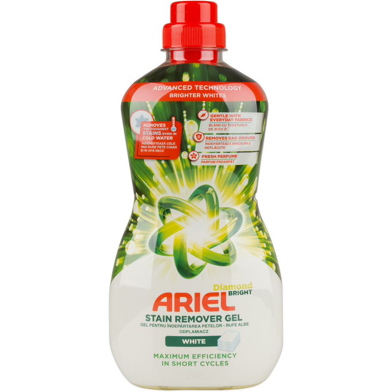 ARIEL odstraňovač skvrn na bílé prádlo, gel 950 ml