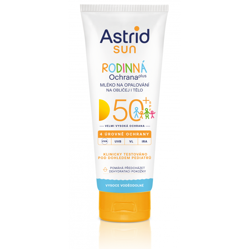 ASTRID SUN rodinné mléko na opalování OF50+ 250 ml