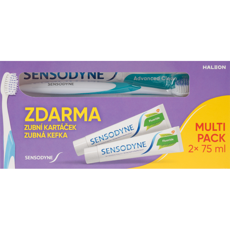 Zubn� pasta SENSODYNE Fluoride 2x 75 ml + kart��ek